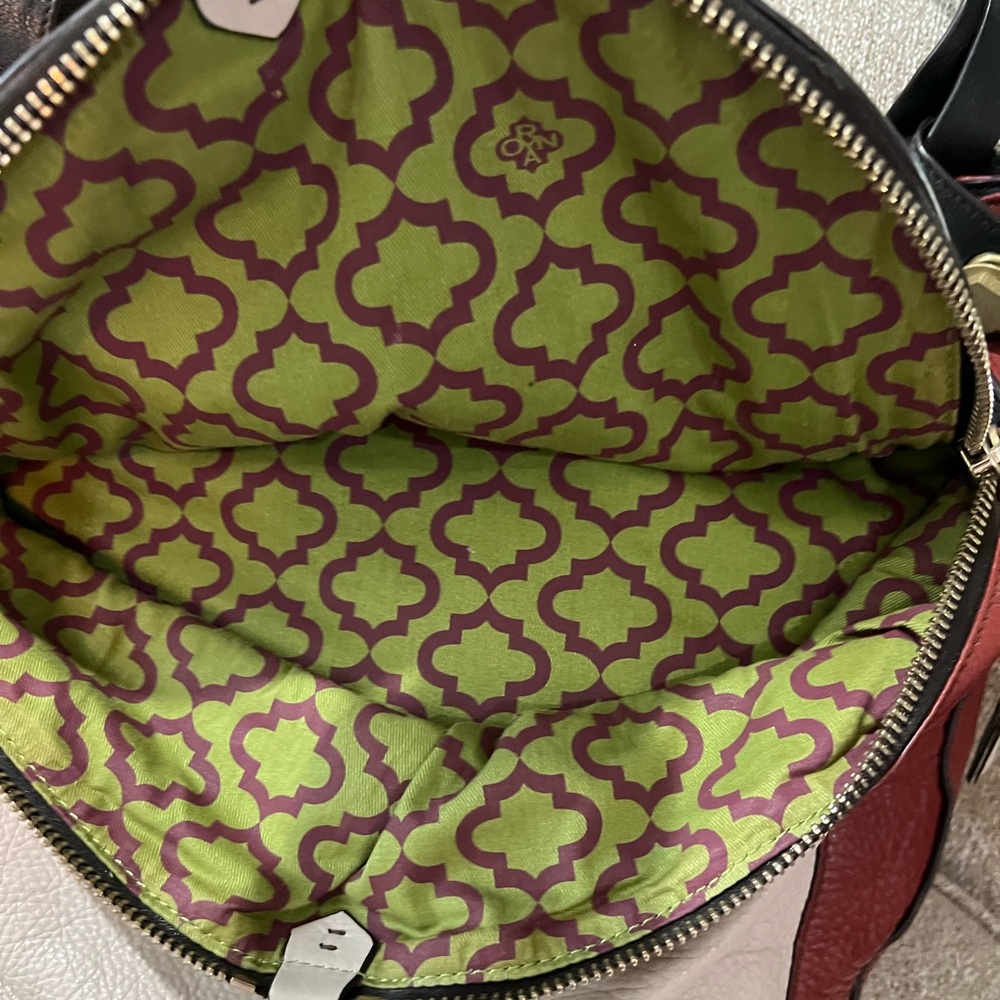 OrYANY Red and White Leather Hobo Bag with Style and Functionality. - Picture 4 of 15